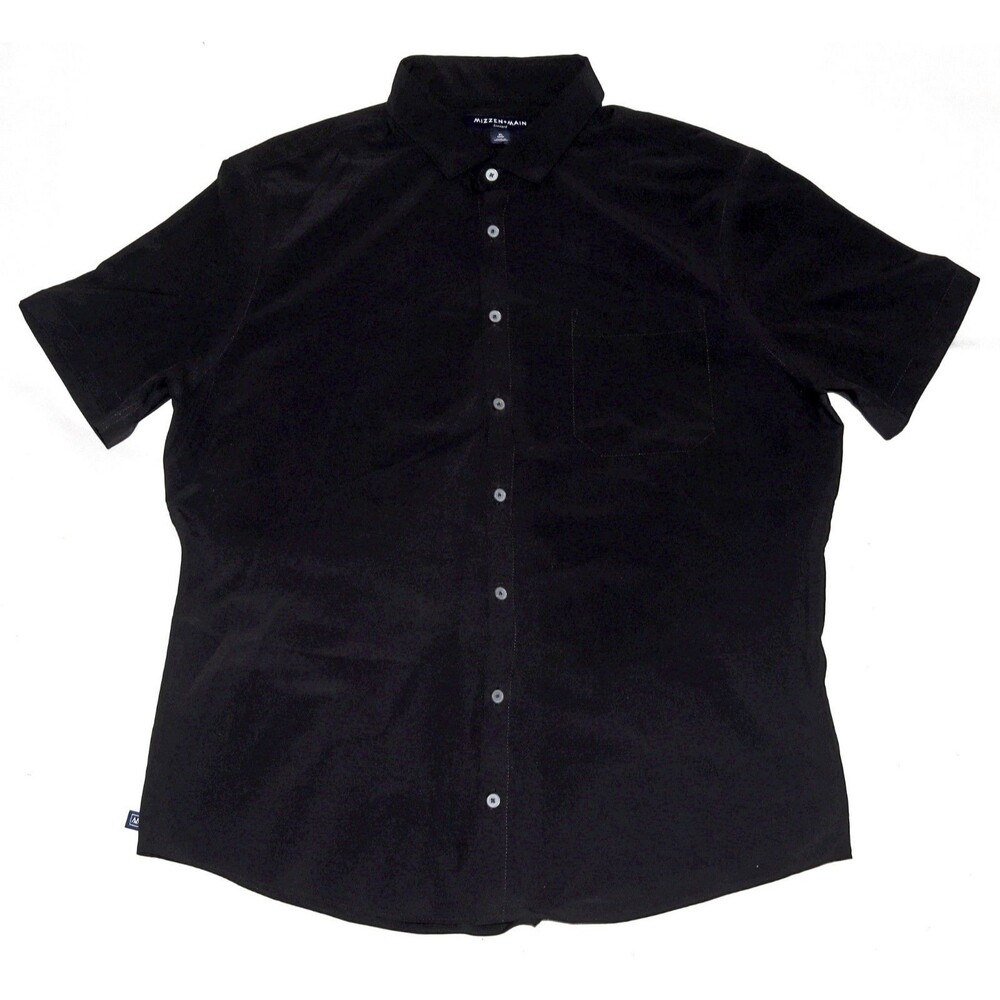 Mizzen + Main Leeward Trim Fit Men's‎ Short Sleeve Button Front Shirt Size XL